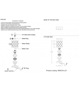 Настольная лампа Crystal Lux GRACIA LG1 GOLD-foto5