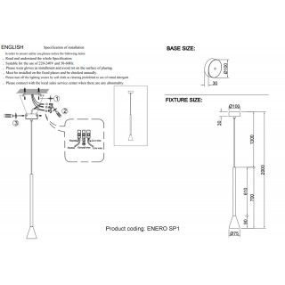 Светильник подвесной Crystal Lux ENERO SP1 COPPER-foto3