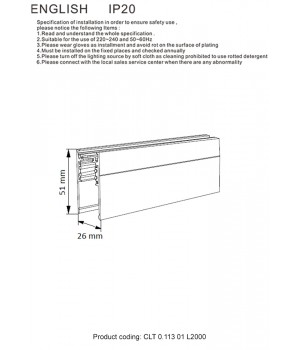 Шинопровод магнитный накладной Crystal Lux CLT 0.113 01 L2000 BL-foto2