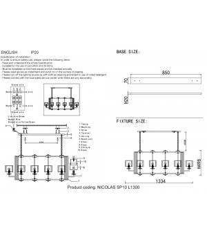 Люстры Crystal Lux NICOLAS SP10 L1300 GOLD/WHITE-foto4