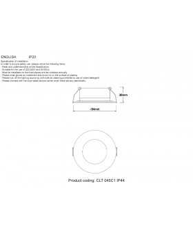Светильник встраиваемый CLT 045C1 WH IP44-foto3