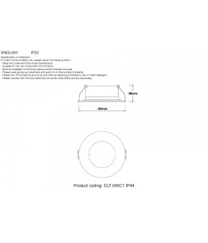 Светильник встраиваемый CLT 045C1 WH IP44-foto3