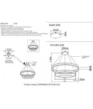 Люстра Crystal Lux FERNANDO SP123W LED BLACK/GOLD-foto4