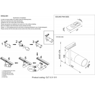 Светильник трековый однофазный Crystal Lux CLT 0.31 011 WH-foto3