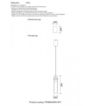 Светильник подвесной Crystal Lux PRIMAVERA SP1 CHROME-foto4
