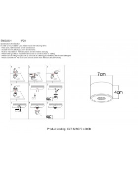 Светильник потолочный Crystal Lux CLT 525C70 GO 4000K-foto6