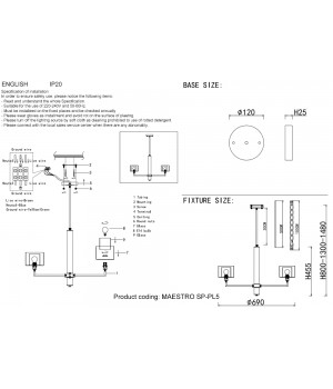 Люстры Crystal Lux MAESTRO SP-PL5 GOLD-foto2