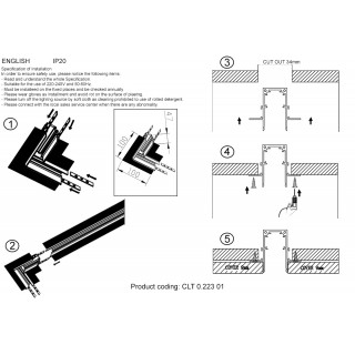Соединитель для магнитного встраиваемого шинопровода угловой Crystal Lux CLT 0.223 01 WH-foto2