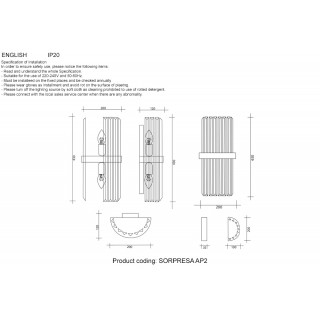 Бра Crystal Lux SORPRESA AP2 BRASS/TRANSPARENTE-foto3