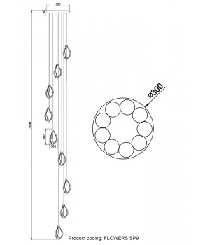 Светильник подвесной Crystal Lux FLOWERS SP9-foto8