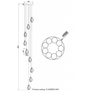 Светильник подвесной Crystal Lux FLOWERS SP9-foto8