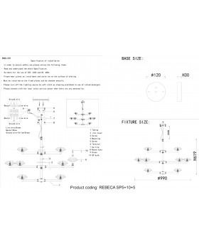 Люстра Crystal Lux REBECA SP5+10+5 GOLD-foto5