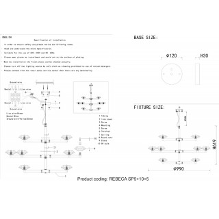 Люстра Crystal Lux REBECA SP5+10+5 GOLD-foto5