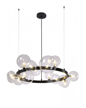 Люстра Crystal Lux AGATA SP15 V2 BLACK/TRANSPARENTE-foto2