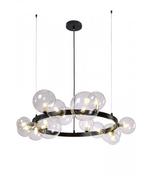 Люстра Crystal Lux AGATA SP15 V2 BLACK/TRANSPARENTE-foto2