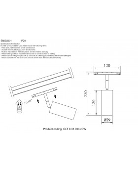 Светильник трековый магнитный Crystal Lux CLT 0.33 003 20W BL TUYA-foto6