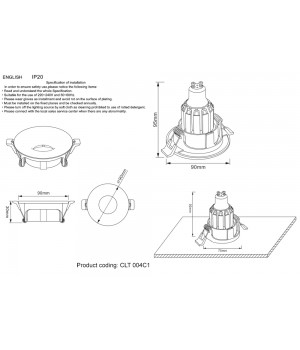 Светильник встраиваемый Crystal Lux CLT 004C1 BL-foto3