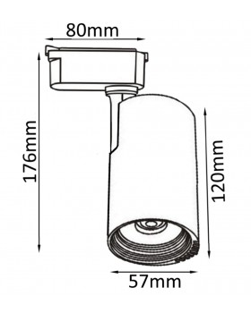 Cветильник трековый однофазный Crystal Lux CLT 0.31 007 10W BL-foto2