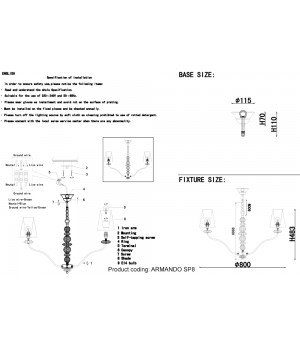 Люстра Crystal Lux ARMANDO SP8 CHROME-foto3