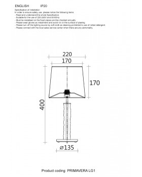 Настольная лампа Crystal Lux PRIMAVERA LG1 CHROME-foto6