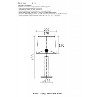 Настольная лампа Crystal Lux PRIMAVERA LG1 CHROME-foto6