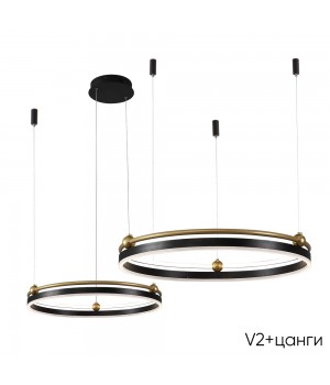 Люстра Crystal Lux FERNANDO SP123W LED BLACK/GOLD-foto2