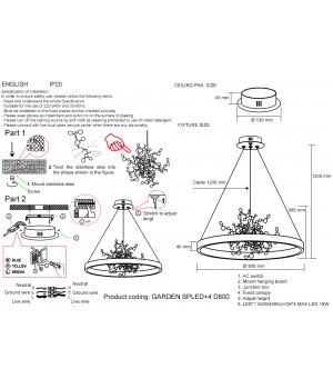 Люстра Crystal Lux GARDEN SPLED+4 D800 CHROME-foto5