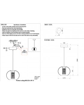 Светильник подвесной Crystal Lux BELEZA SP1 E CHROME-foto5
