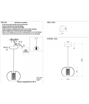 Светильник подвесной Crystal Lux BELEZA SP1 E CHROME-foto5
