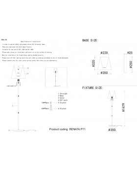 Торшер Crystal Lux RENATA PT1 SILVER-foto5