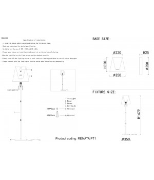 Торшер Crystal Lux RENATA PT1 SILVER-foto5