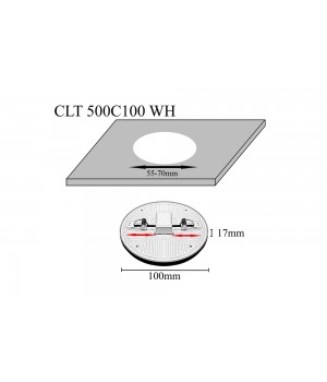 Светильник встраиваемый Crystal Lux CLT 500C100 WH 3000K-foto2