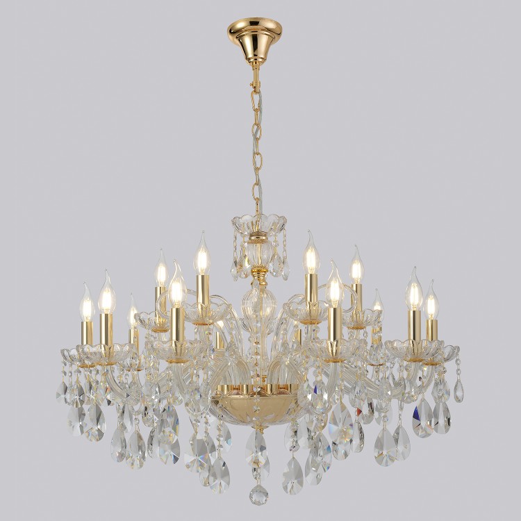 Люстра Crystal Lux MONICA SP10+5 GOLD Люстра Crystal Lux MONICA SP10+5 GOLD