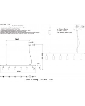 Светильник потолочный Crystal Lux CLT 015C6 L1200 BL-foto4