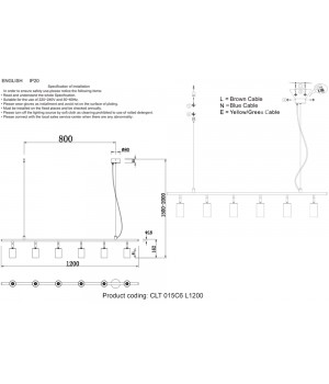 Светильник потолочный Crystal Lux CLT 015C6 L1200 BL-foto4