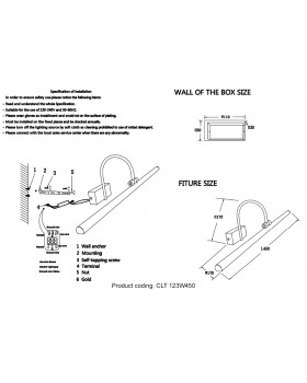 Подсветка для картин Crystal Lux CLT 123W450 CH-foto2