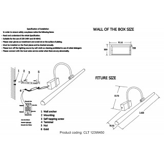 Подсветка для картин Crystal Lux CLT 123W450 CH-foto2