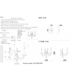 Бра Crystal Lux VICTORIA AP2 GOLD/AMBER-foto7