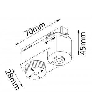 Адаптер для однофазного шинопровода Crystal Lux CLT 0.212 01 BL-foto2