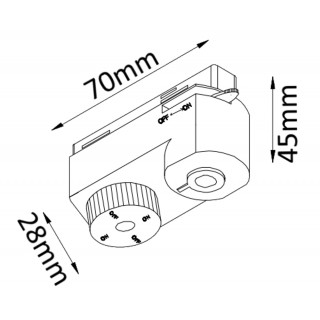 Адаптер для однофазного шинопровода Crystal Lux CLT 0.212 01 BL-foto2
