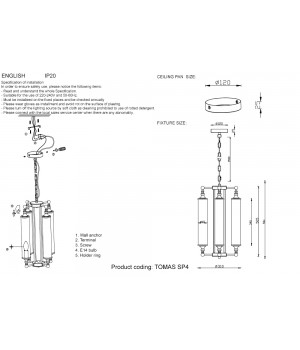 Люстра Crystal Lux TOMAS SP4 CHROME-foto2