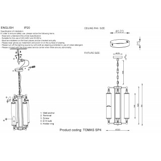 Люстра Crystal Lux TOMAS SP4 CHROME-foto2