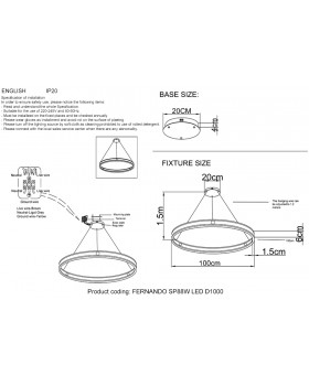 Люстра Crystal Lux FERNANDO SP88W LED D1000 BLACK/GOLD-foto2