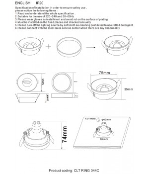 Декоративное кольцо внешнее Crystal Lux CLT RING 044C BL-foto4