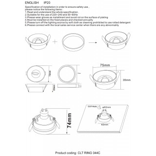 Декоративное кольцо внешнее Crystal Lux CLT RING 044C BL-foto4