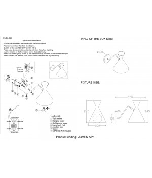 Бра Crystal Lux JOVEN AP1 GOLD/BLACK-foto3