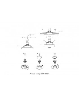 Светильник встраиваемый c малым заглублением Crystal Lux CLT 059C1 WH-foto5