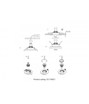 Светильник встраиваемый c малым заглублением Crystal Lux CLT 059C1 WH-foto5