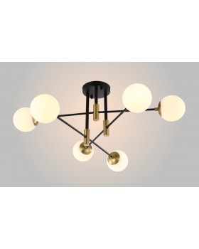 Светильник потолочный Crystal Lux FIDEL PL6 BLACK-foto2