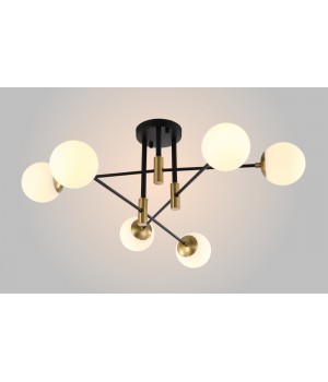 Светильник потолочный Crystal Lux FIDEL PL6 BLACK-foto2